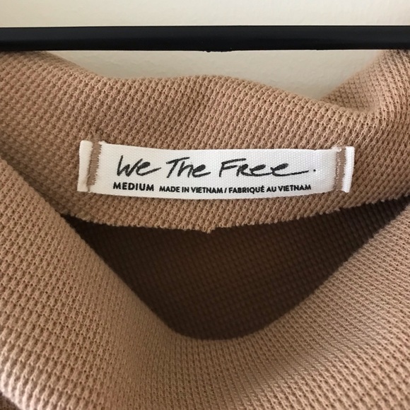 Free People We the Free Fuji Off the Shoulder Thermal Top, Camel Color, EUC - Picture 6 of 16